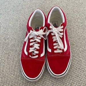 Bright red vans